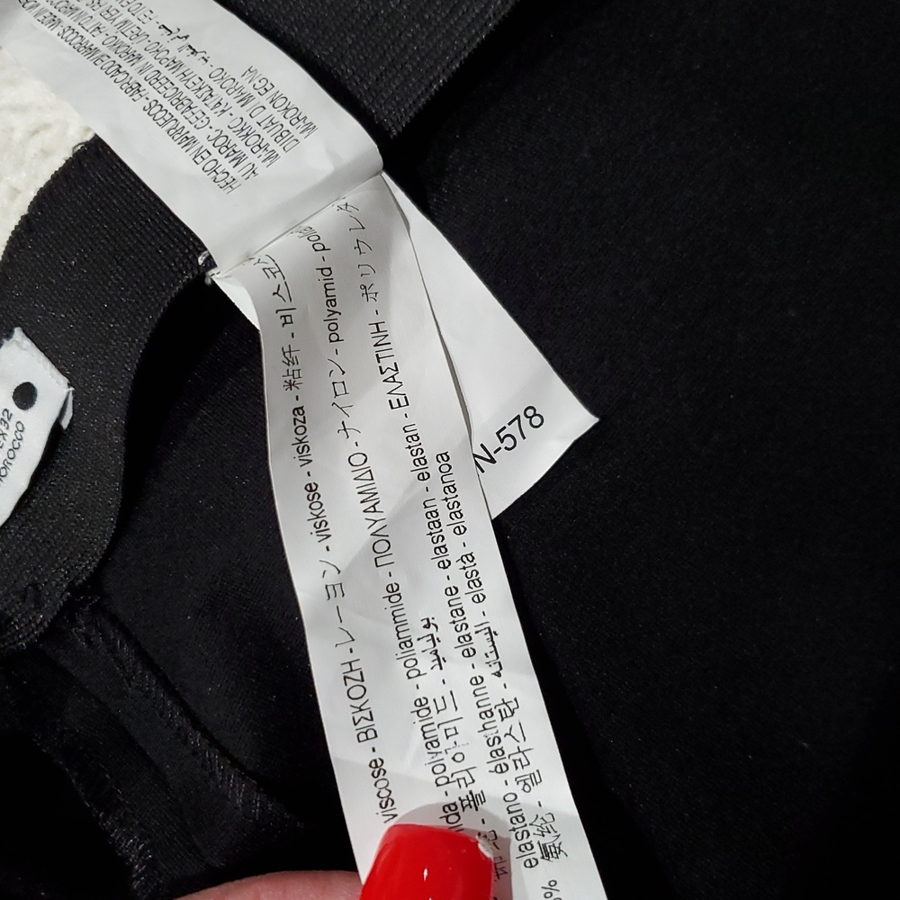 Zara NWT black stretch pants for women size XL minor flaws easy fix trending - Picture 9 of 10